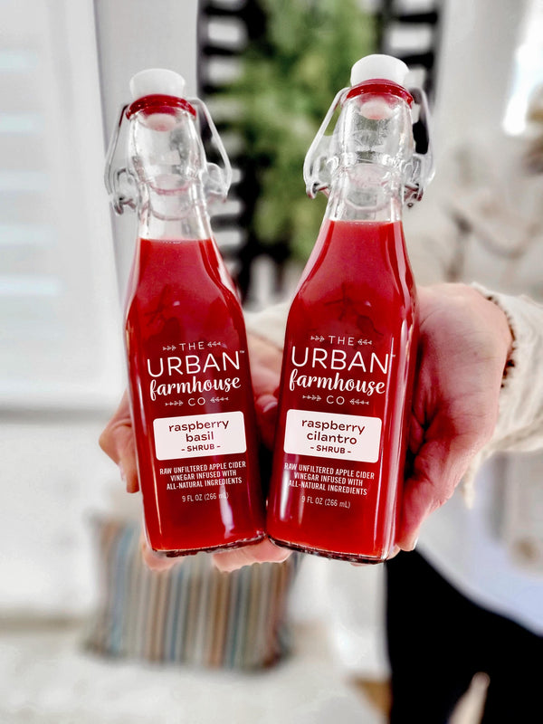 RAZZY Collection – Organic Raspberry Shrubs with Fresh Herbs & Fruit