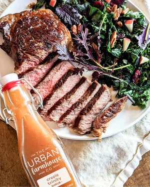 ✨CREOLE TRINITY SHRUB STEAK WITH WARMED KALE SALAD (FALL VERSION)✨