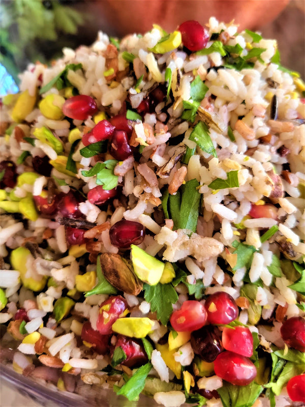 Wild Rice Salad with Pomegranate Shrub